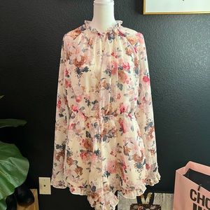 Romwe Women's Floral Jumpsuit Romper